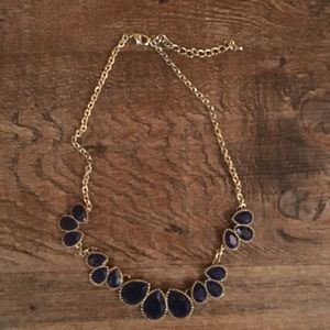 Blue and gold Statement Necklace